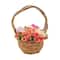 10" Pink Spring Floral Basket
